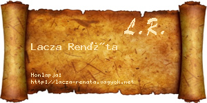 Lacza Renáta névjegykártya